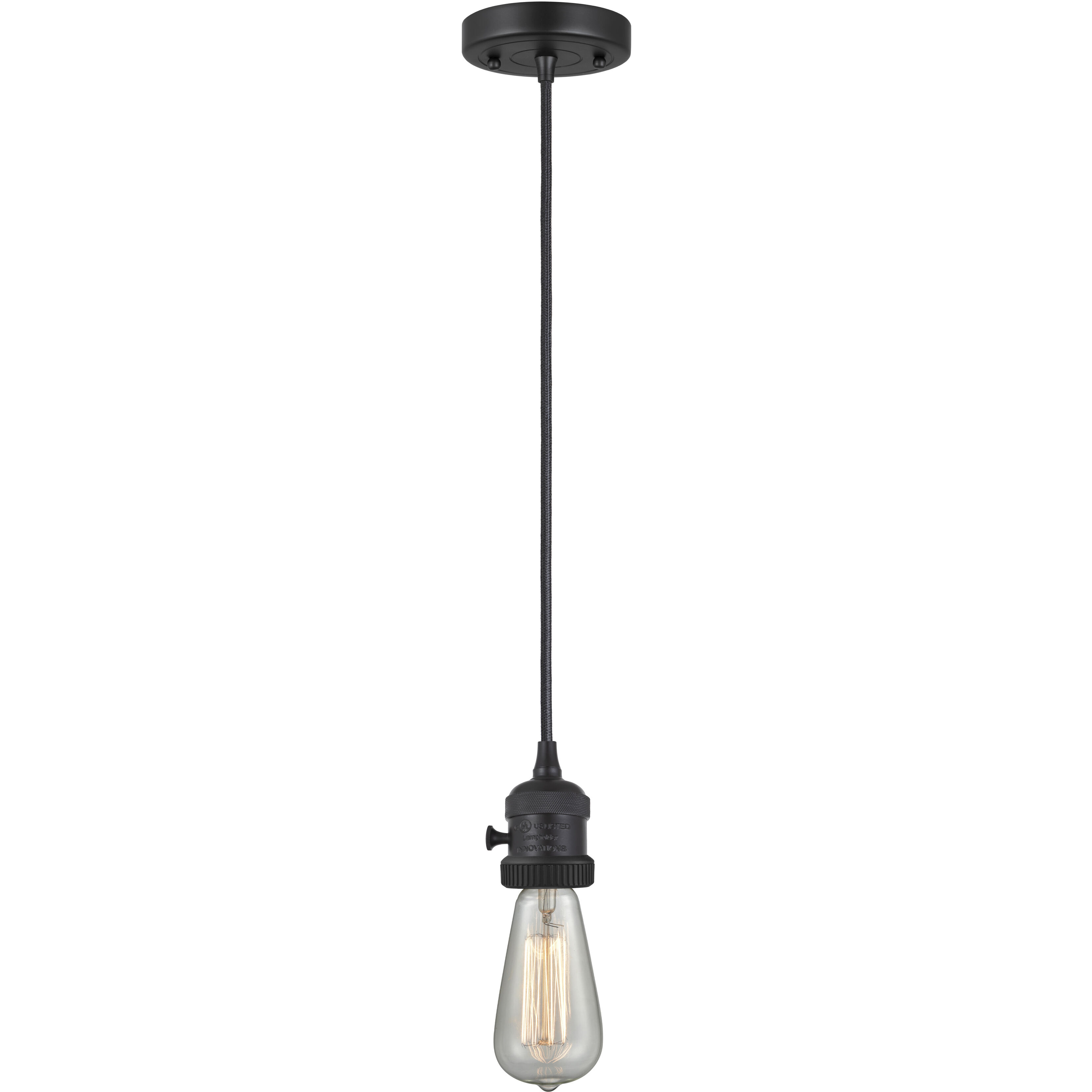 Franklin Restoration Chatham LED 6 inch Matte Black Mini Pendant Ceiling Light in Clear