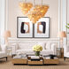 Benini 17 Light 25.59 inch Antique Brass Chandelier Ceiling Light, Small