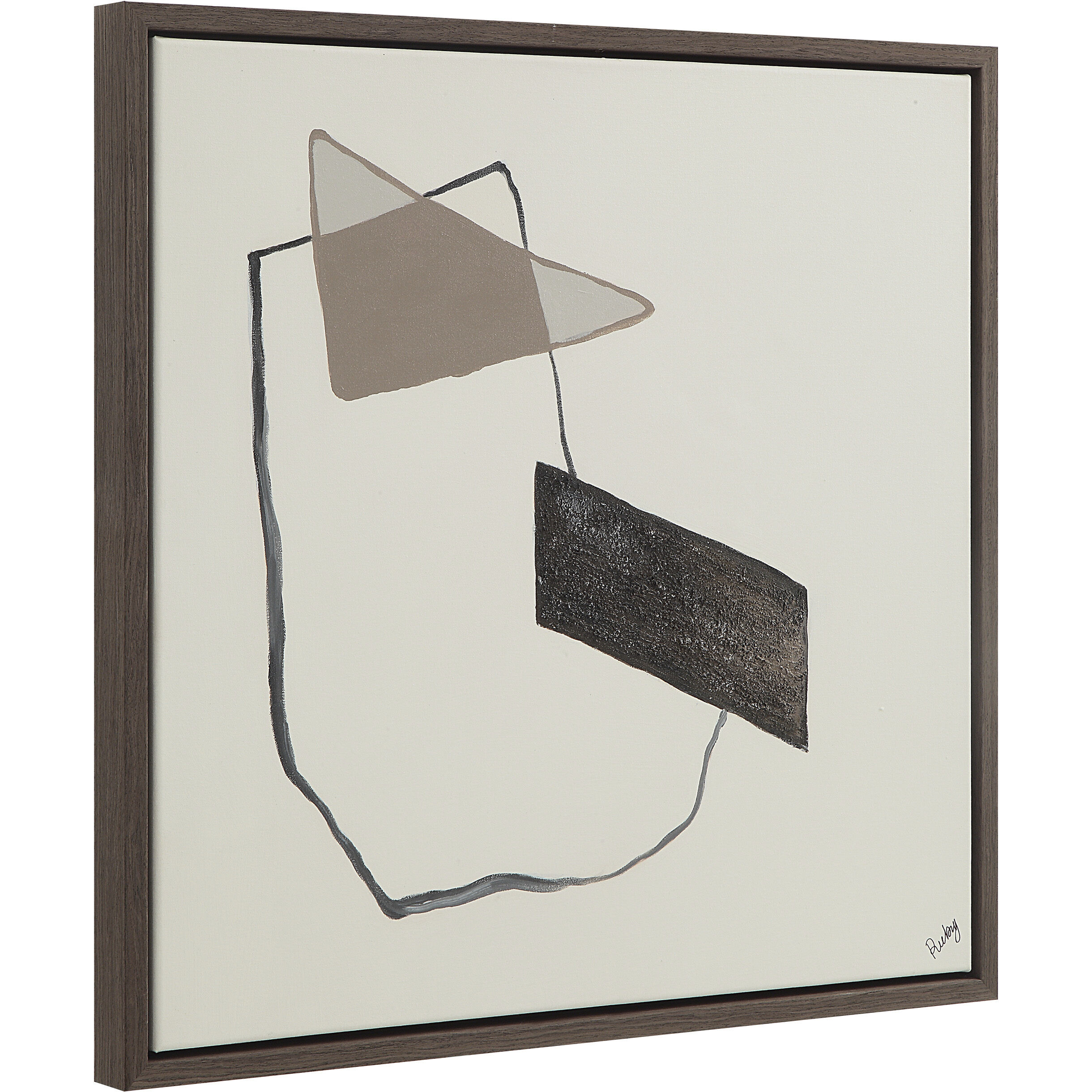 Lacadie Brown/Beige/Black Canvas Art, 2 Piece