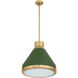 Doyle 1 Light 18.75 inch Natural Brass Pendant Ceiling Light