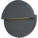 Mona Lisa LED Matte Black Outdoor Wall Light