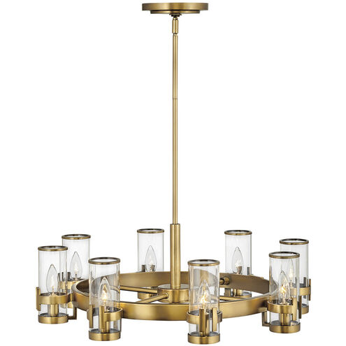 Reeve 8 Light 27 inch Heritage Brass Indoor Chandelier Ceiling Light