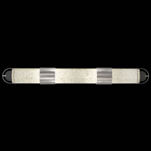 Bond 4 Light 48 inch Silver Bath Vanity Light Wall Light in Bahama Sand Studio Glass