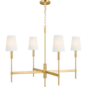 TOB by Thomas O'Brien Beckham Classic 4 Light 36 inch Burnished Brass Chandelier Ceiling Light