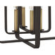 Quentin 4 Light 17 inch Buckeye Bronze with Heritage Brass Indoor Chandelier Ceiling Light