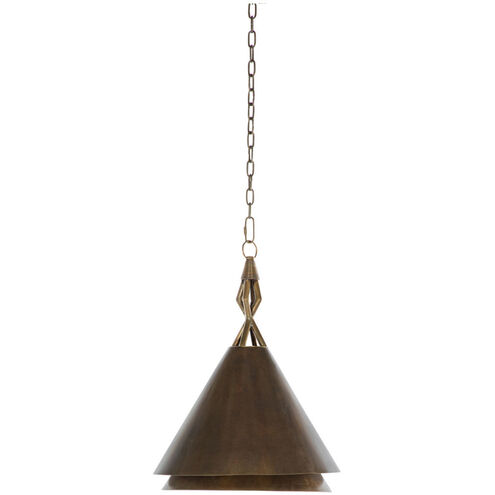 Mona 1 Light 14 inch Antique Light Brass Pendant Ceiling Light