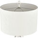 Jovian 30 inch 150.00 watt Matte White with Clear Table Lamp Portable Light