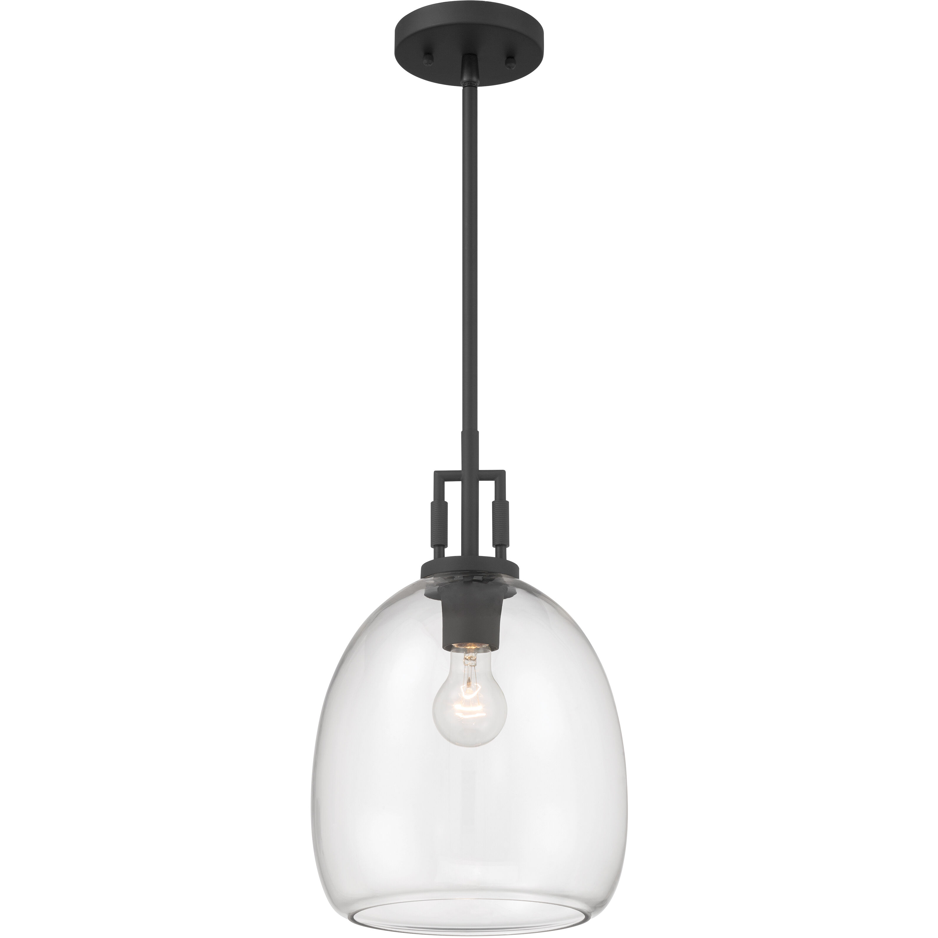 Orbis 1 Light 10 inch Dark Matte Black Mini Pendant Ceiling Light