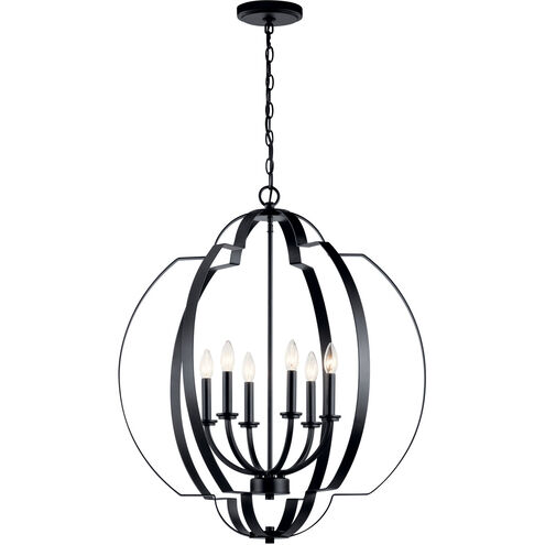 Voleta 6 Light 28 inch Black Chandelier Foyer Ceiling Light