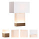 Luster 16.5 inch 100.00 watt White/Cream and Gold Table Lamp Portable Light