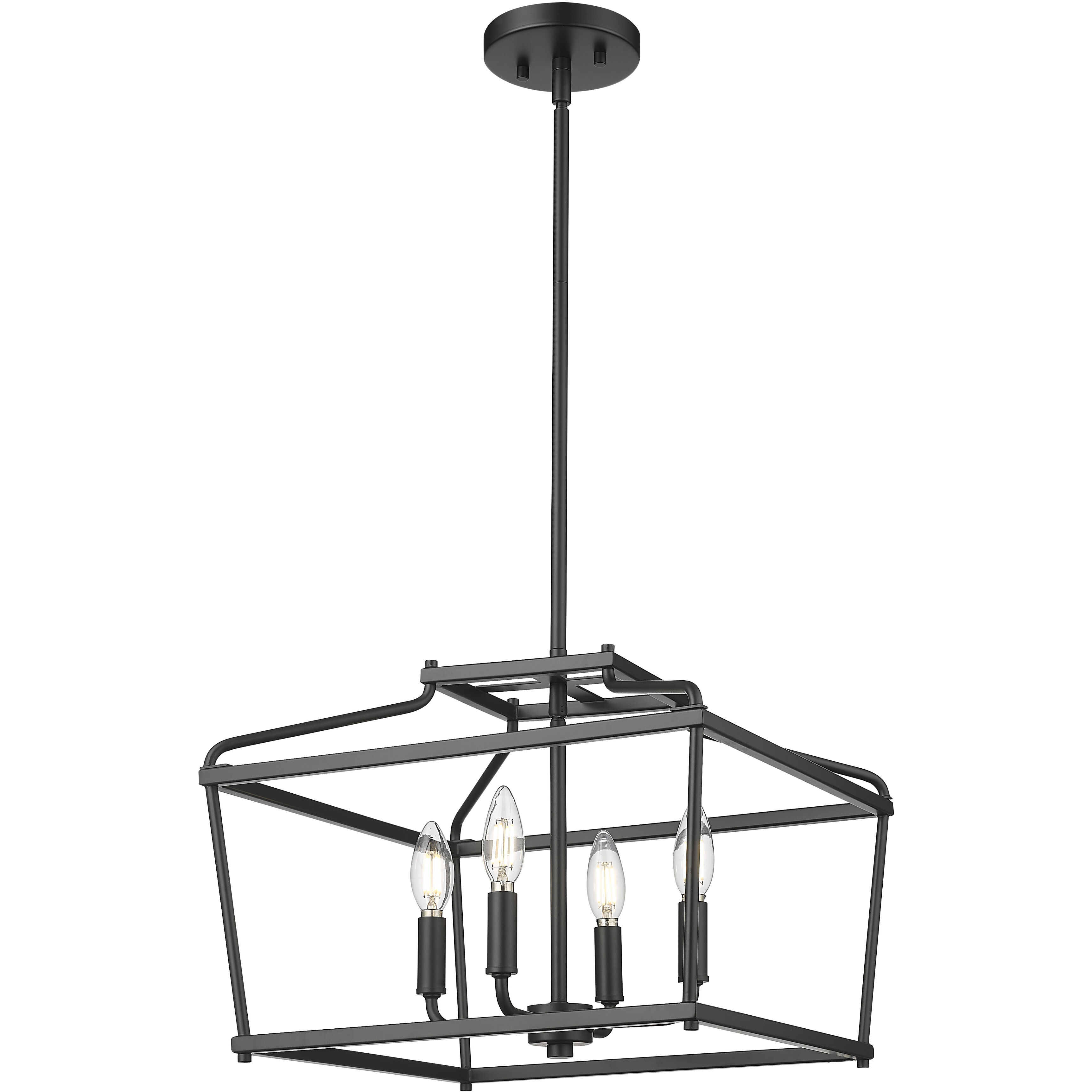 Nellita 4 Light 16 inch Matte Black Pendant Ceiling Light