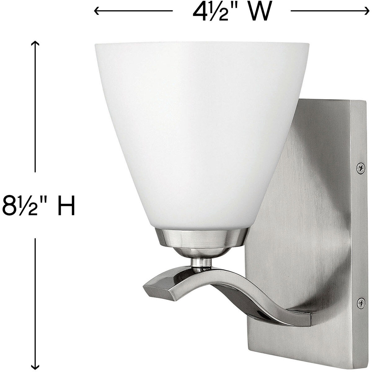 Josie 1 Light 6.25 inch Brushed Nickel Vanity Light Wall Light