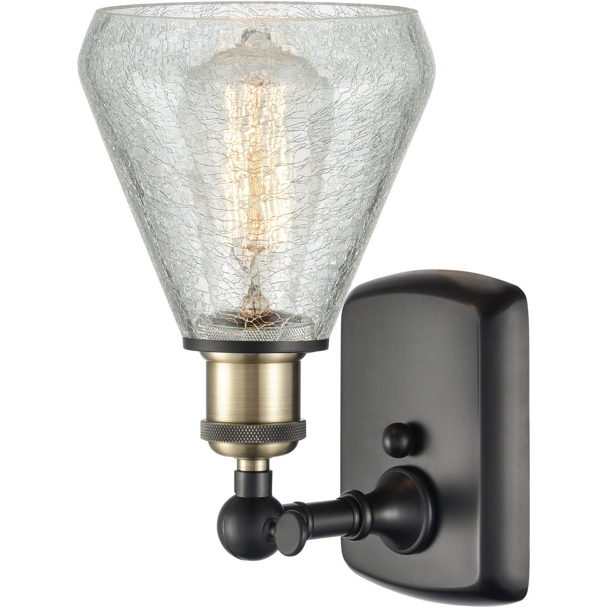 Ballston Conesus LED 6 inch Black Antique Brass Sconce Wall Light, Ballston