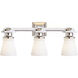 Chapman & Myers Ny Subway 3 Light 22.75 inch Polished Nickel Triple Bath Light Wall Light