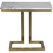 Alonzo 24.5 X 23 inch Antique Brass Side Table