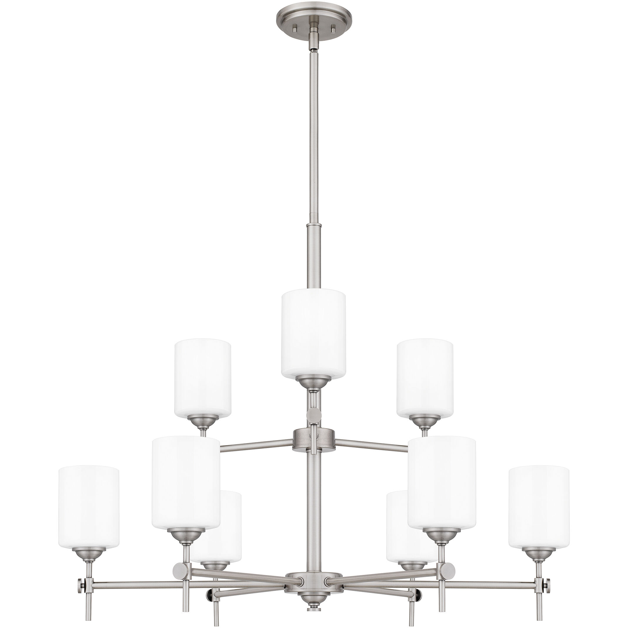 Aria 9 Light 34 inch Antique Polished Nickel Chandelier Ceiling Light