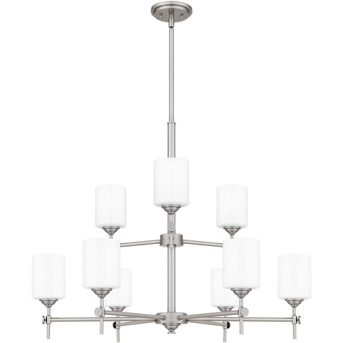 Aria 9 Light 34 inch Antique Polished Nickel Chandelier Ceiling Light