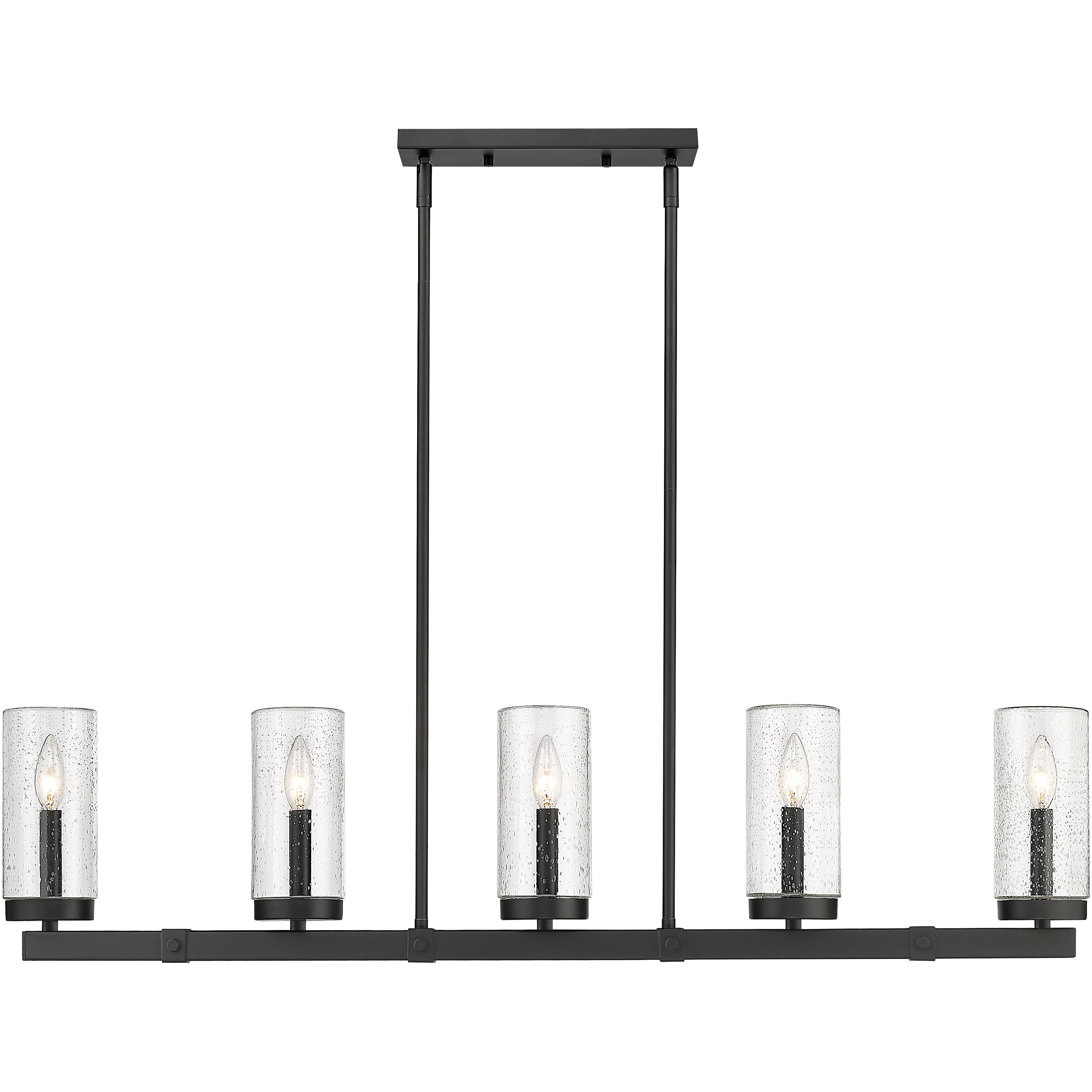 Marlow 5 Light 4.5 inch Matte Black Outdoor Linear Chandelier