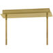 Stitch LED 42 inch Lacquered Brass Chandelier Ceiling Light, Linear & Oval