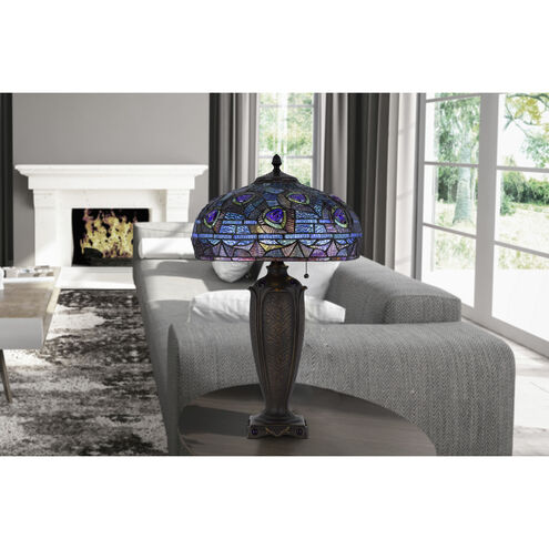 3107 Tiffany 26 inch 60.00 watt Dark Bronze Table Lamp Portable Light
