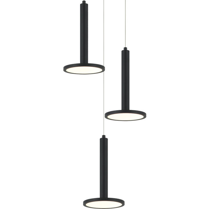 Extraterrestrial LED Matte Black Pendant Ceiling Light