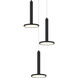 Extraterrestrial LED Matte Black Pendant Ceiling Light