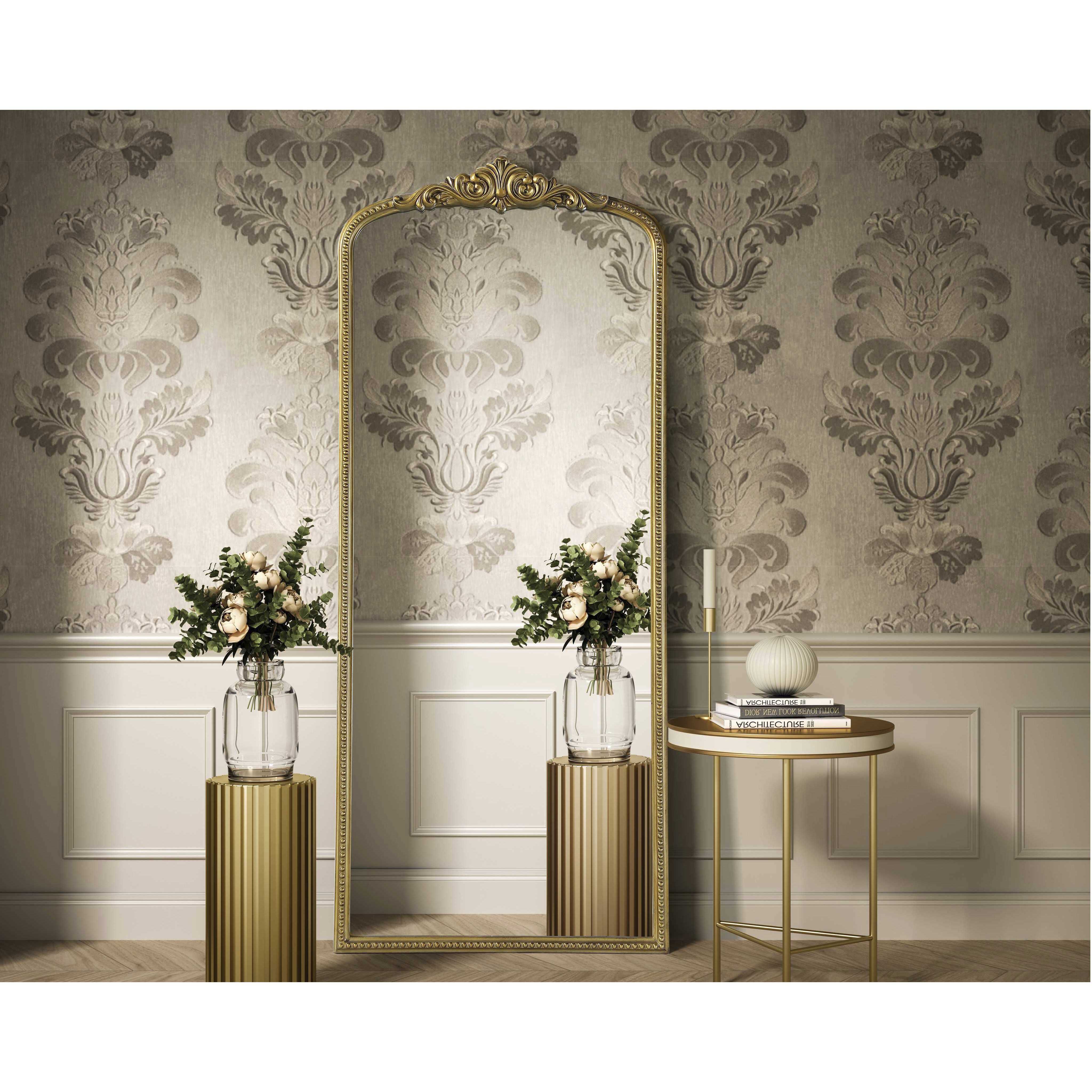 Naomi 72 X 30 inch Antique Brass Mirror