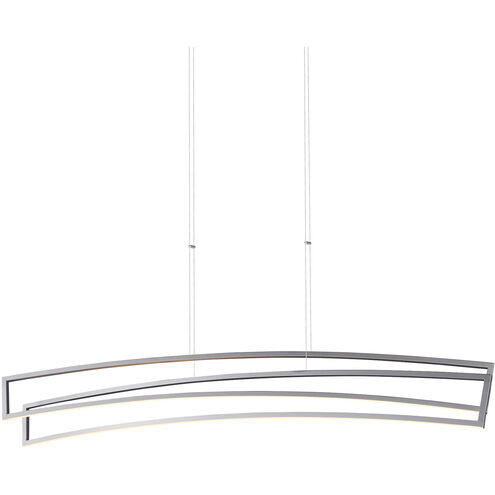Sirius Linear Chandelier Ceiling Light in Silver