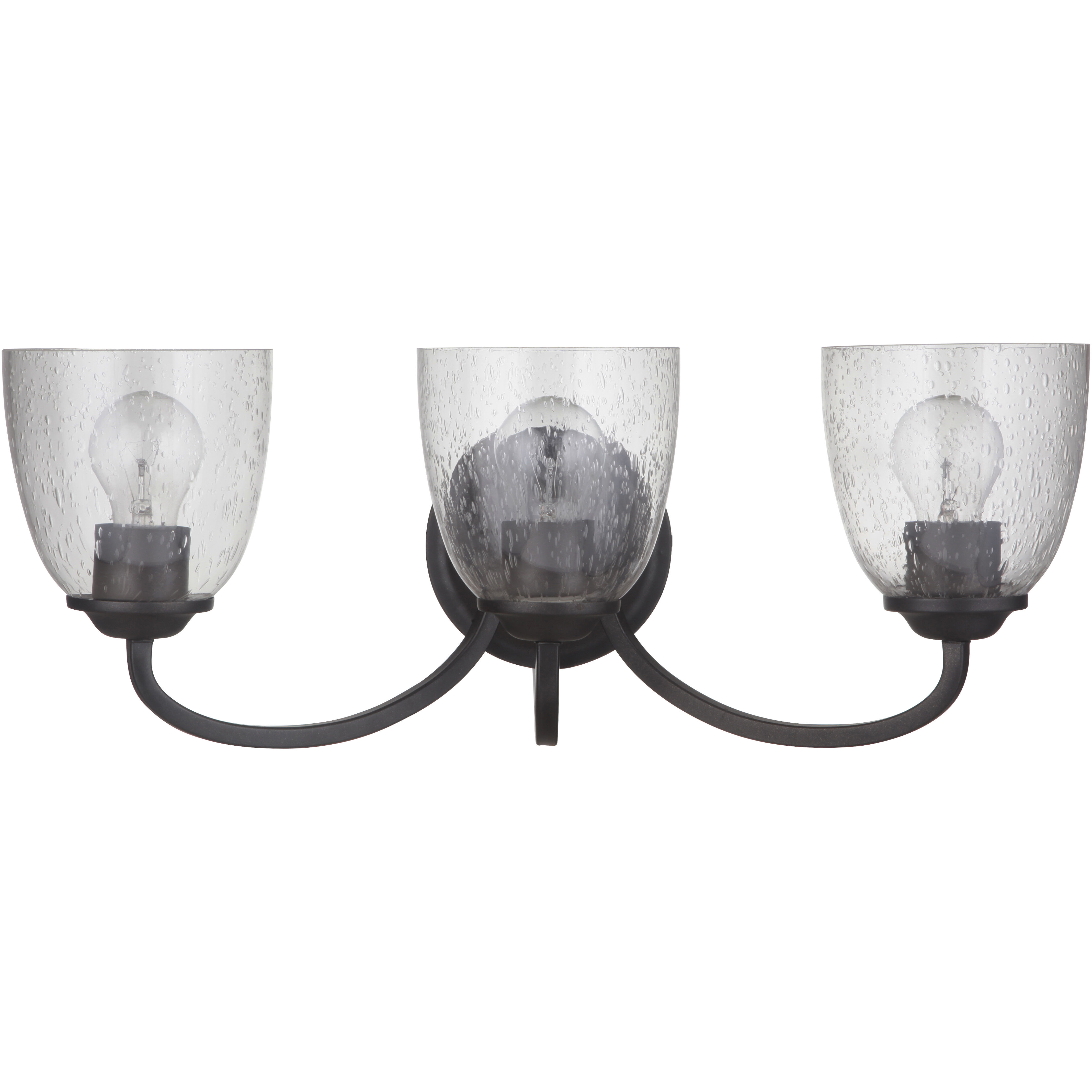 Neighborhood Serene 3 Light 23 inch Espresso Vanity Light Wall Light in Clear Seeded, Neighborhood Collection