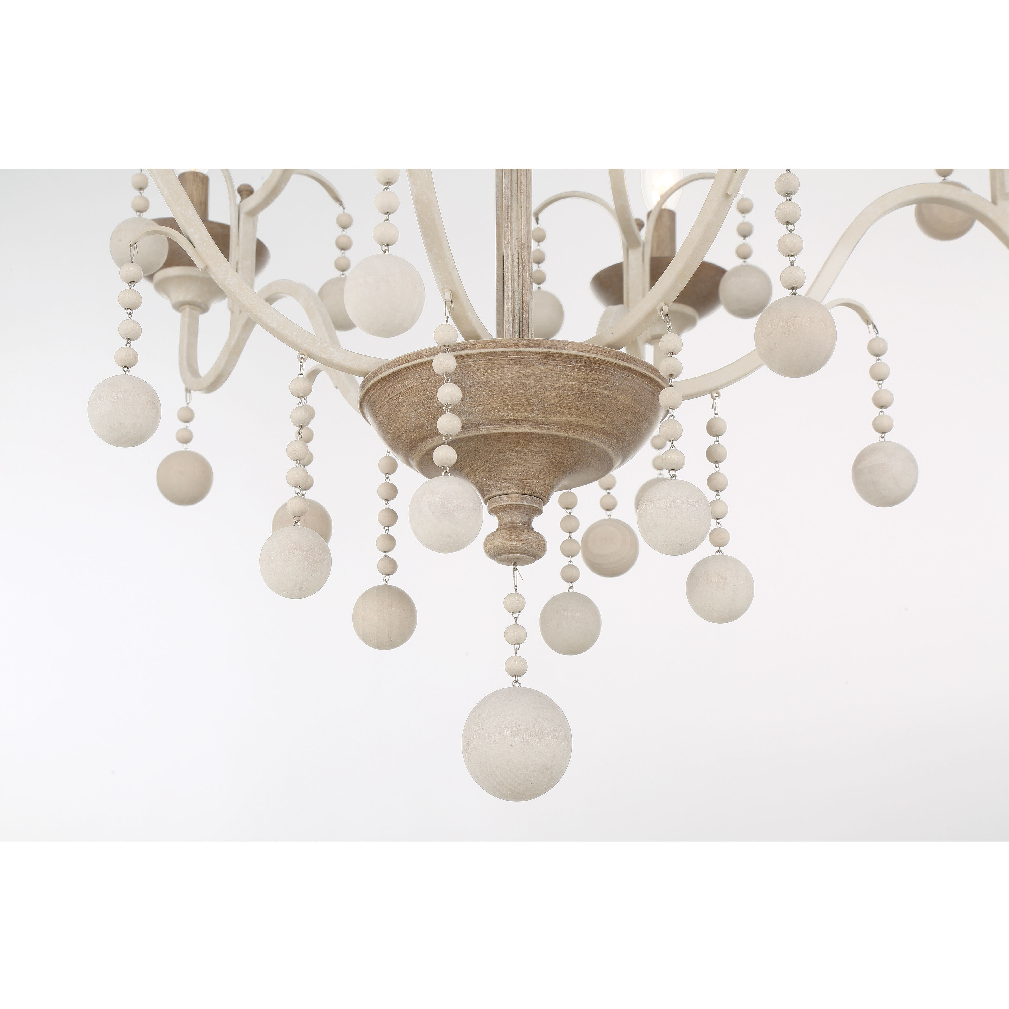 Colonial Charm 9 Light 33.13 inch White Wash and Sun Dried Clay Chandelier Ceiling Light
