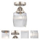 Nouveau 2 Colton LED 5.5 inch Brushed Satin Nickel Semi-Flush Mount Ceiling Light