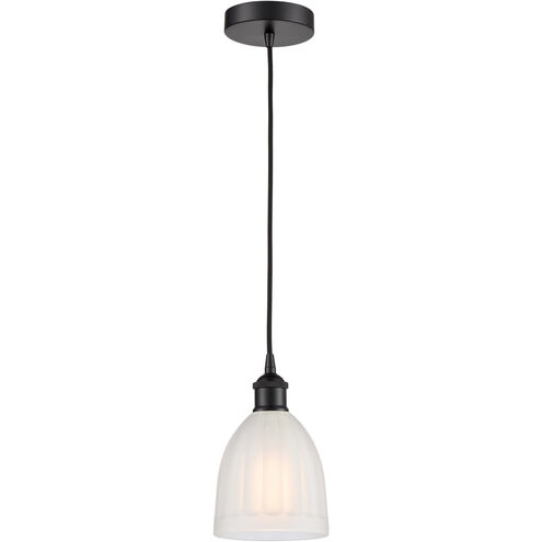 Edison Brookfield 1 Light 6 inch Matte Black Mini Pendant Ceiling Light