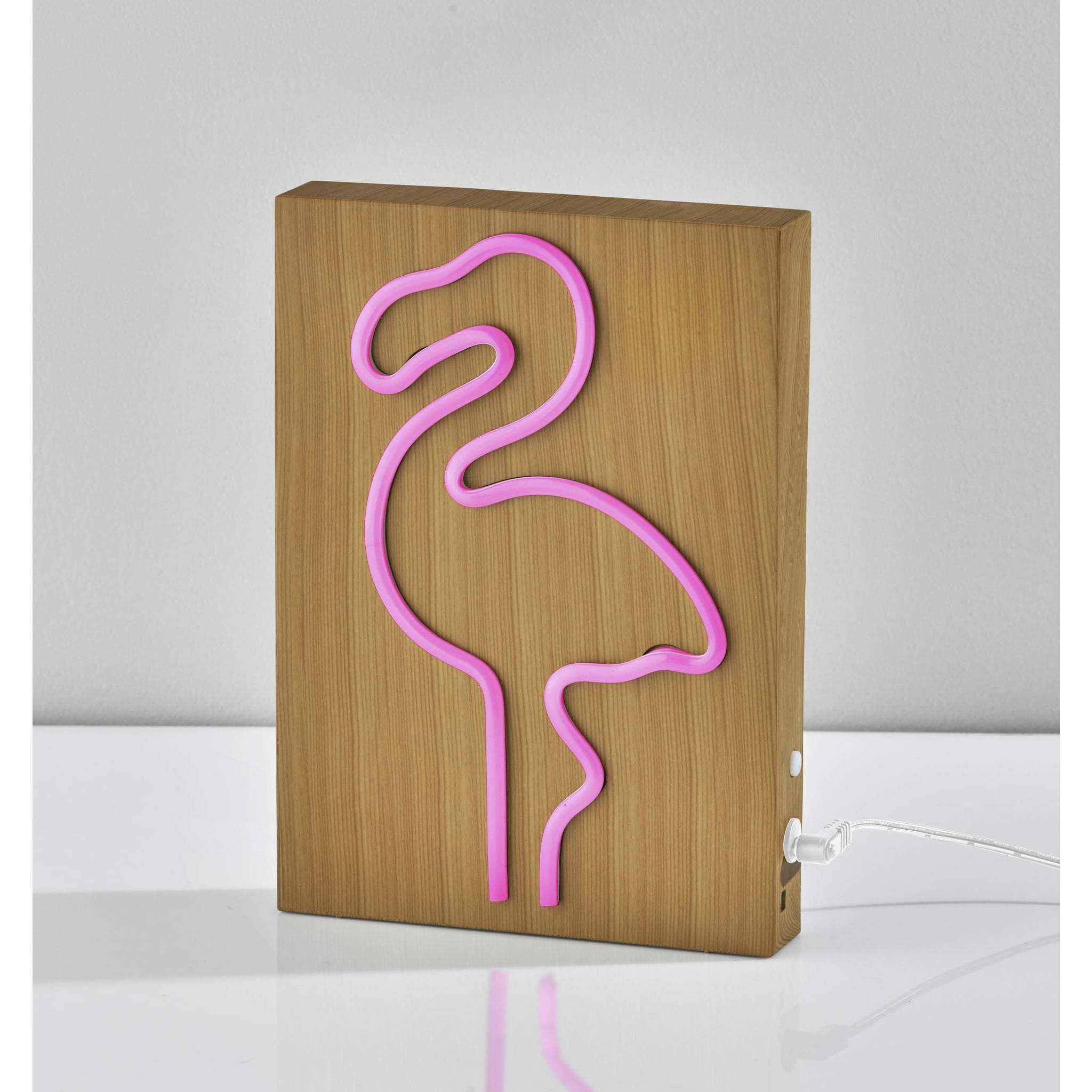 Neon flamingo wall light deals