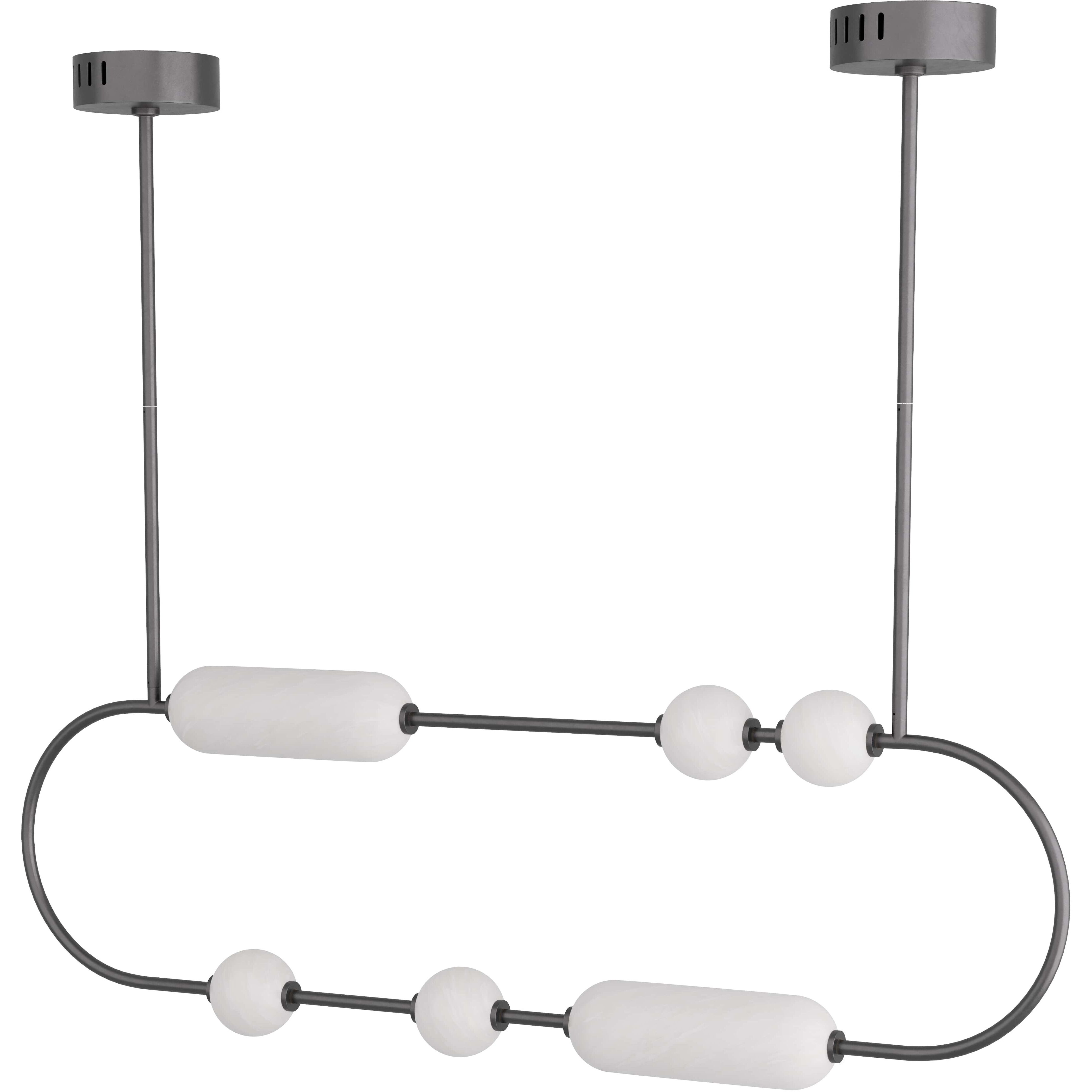 Tenzin 1 Light 49 inch English Bronze Linear Chandelier Ceiling Light