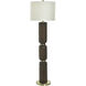 Dorian 61.5 inch 100 watt Walnut and Gold and Cream Floor Lamp Portable Light
