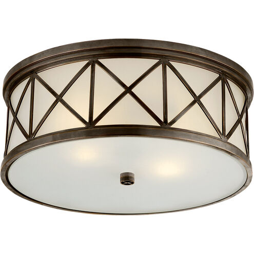 Suzanne Kasler Montpelier 3 Light 16 inch Bronze Flush Mount Ceiling Light, Large