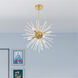 Utopia 6 Light 20 inch Satin Brass Pendant Chandelier Ceiling Light