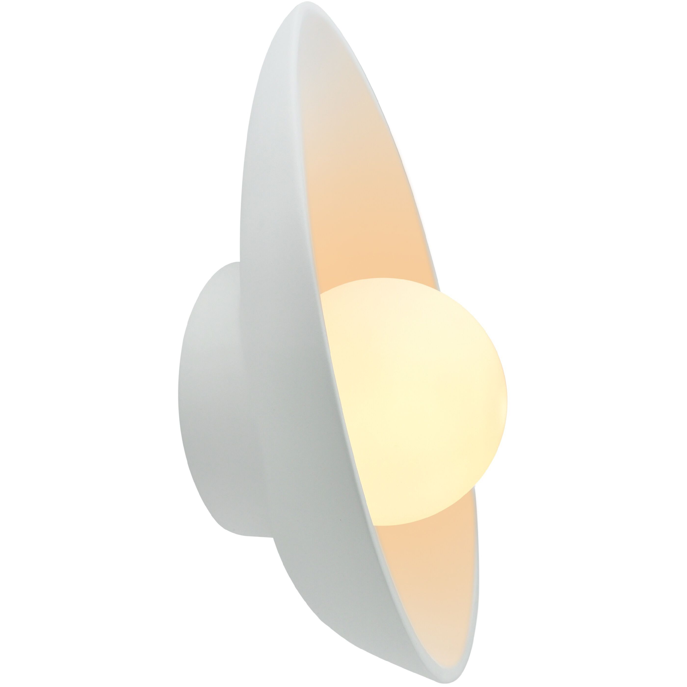 Ambiance LED 7.5 inch Gloss White Wall Sconce Wall Light