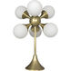 Globular 27 inch 25.00 watt Antique Brass Table Lamp Portable Light