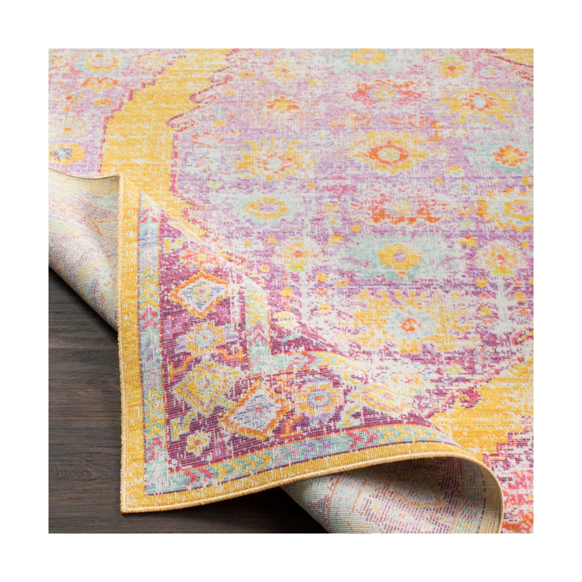 Antioch 94 X 36 inch Bright Pink Indoor Runner, Runner