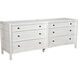 Hampton White Wash Dresser, 6 Drawer