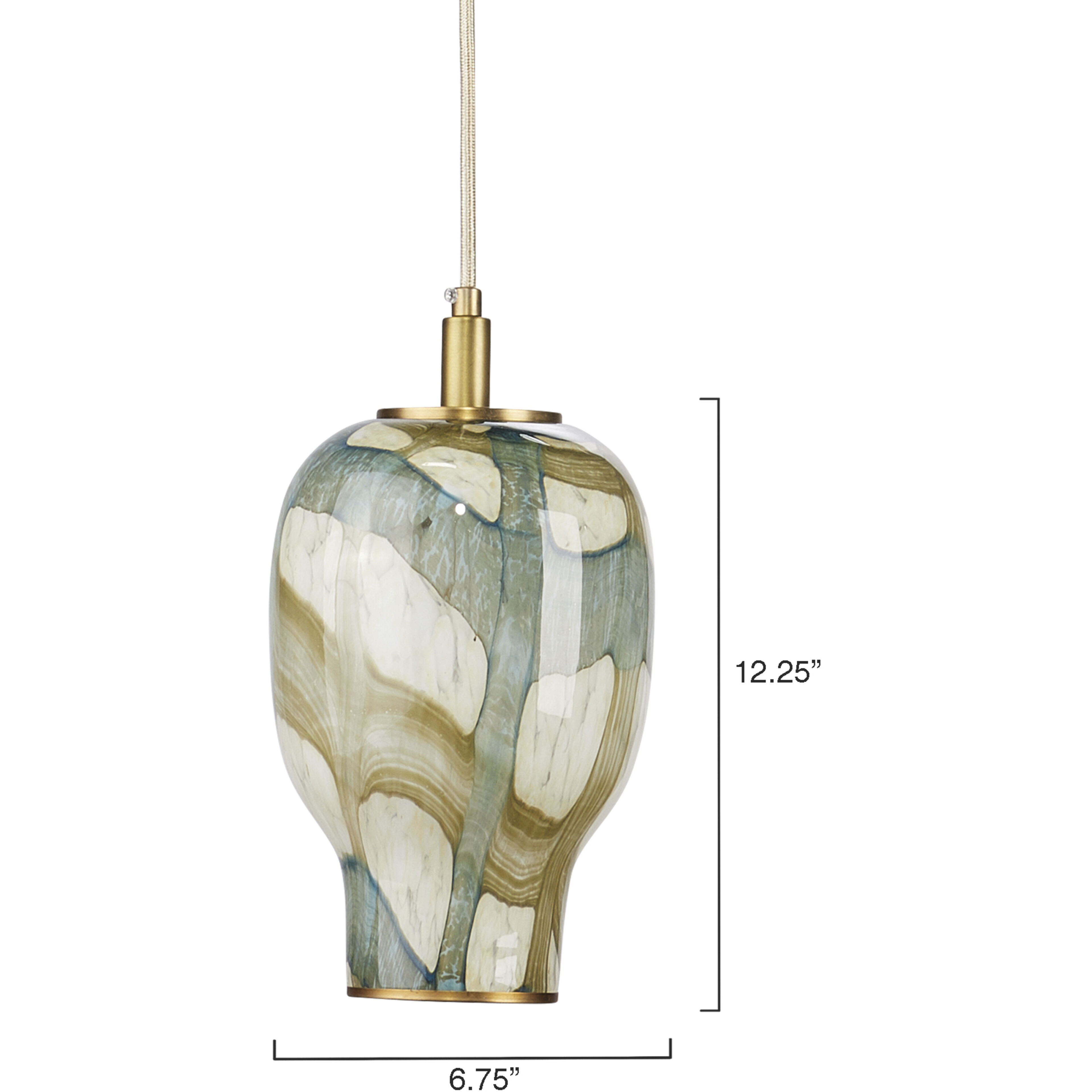 Helen 1 Light 6.75 inch Blue Pendant Ceiling Light, Large