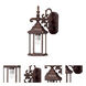 Madison 1 Light 15 inch Burled Walnut Exterior Wall Mount in Clear