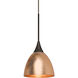 Besa Lighting Divi LED Bronze Cord Pendant Ceiling Light 1XT-1758CF-LED-BR - Open Box