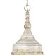 Keating 1 Light 9.25 inch Antique Ivory Pendant Ceiling Light, Small