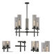 Lincoln 5 Light 26.75 inch Matte Black Chandelier Ceiling Light in Light Smoke Glass