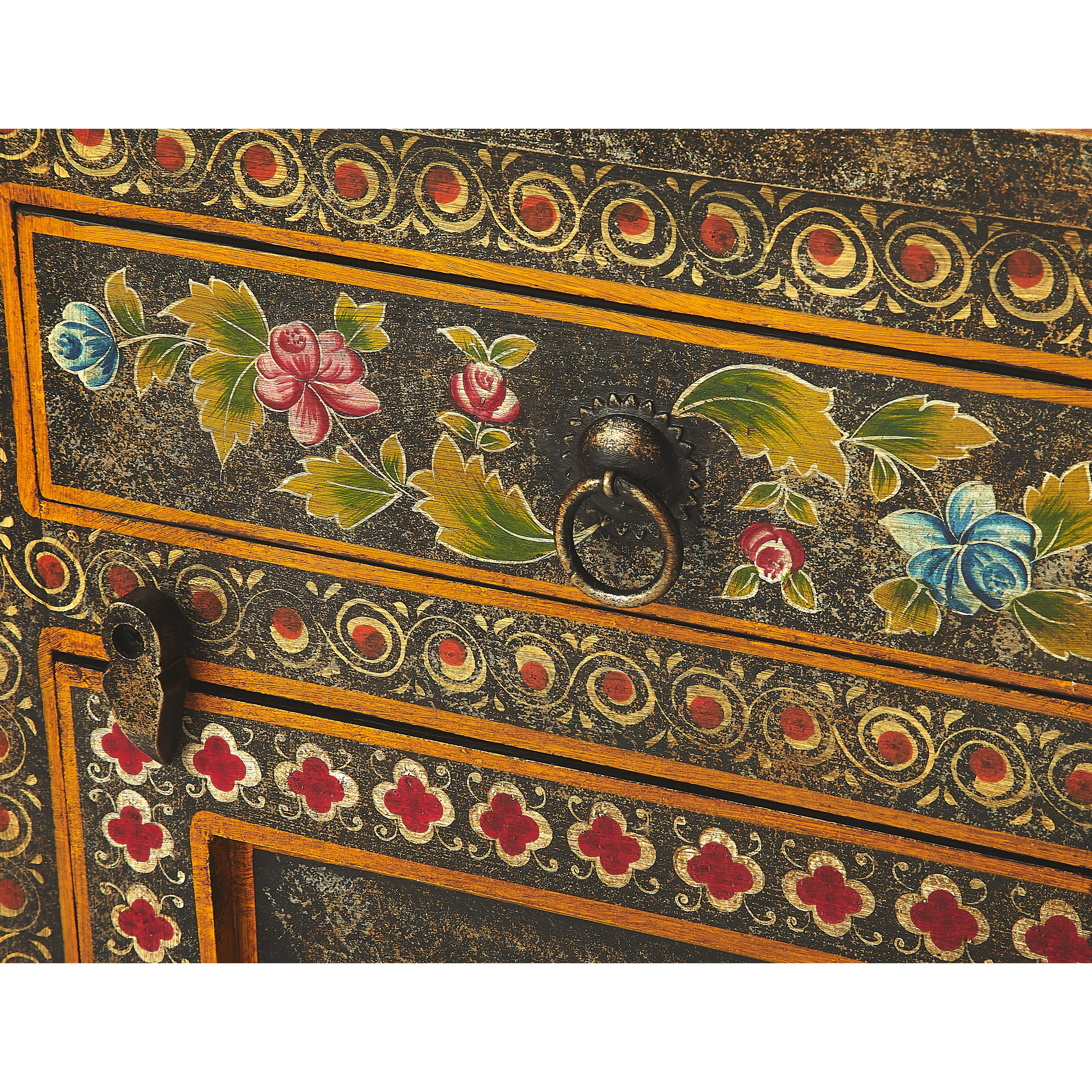 Bihar Hand Painted Artifacts Chest/Cabinet