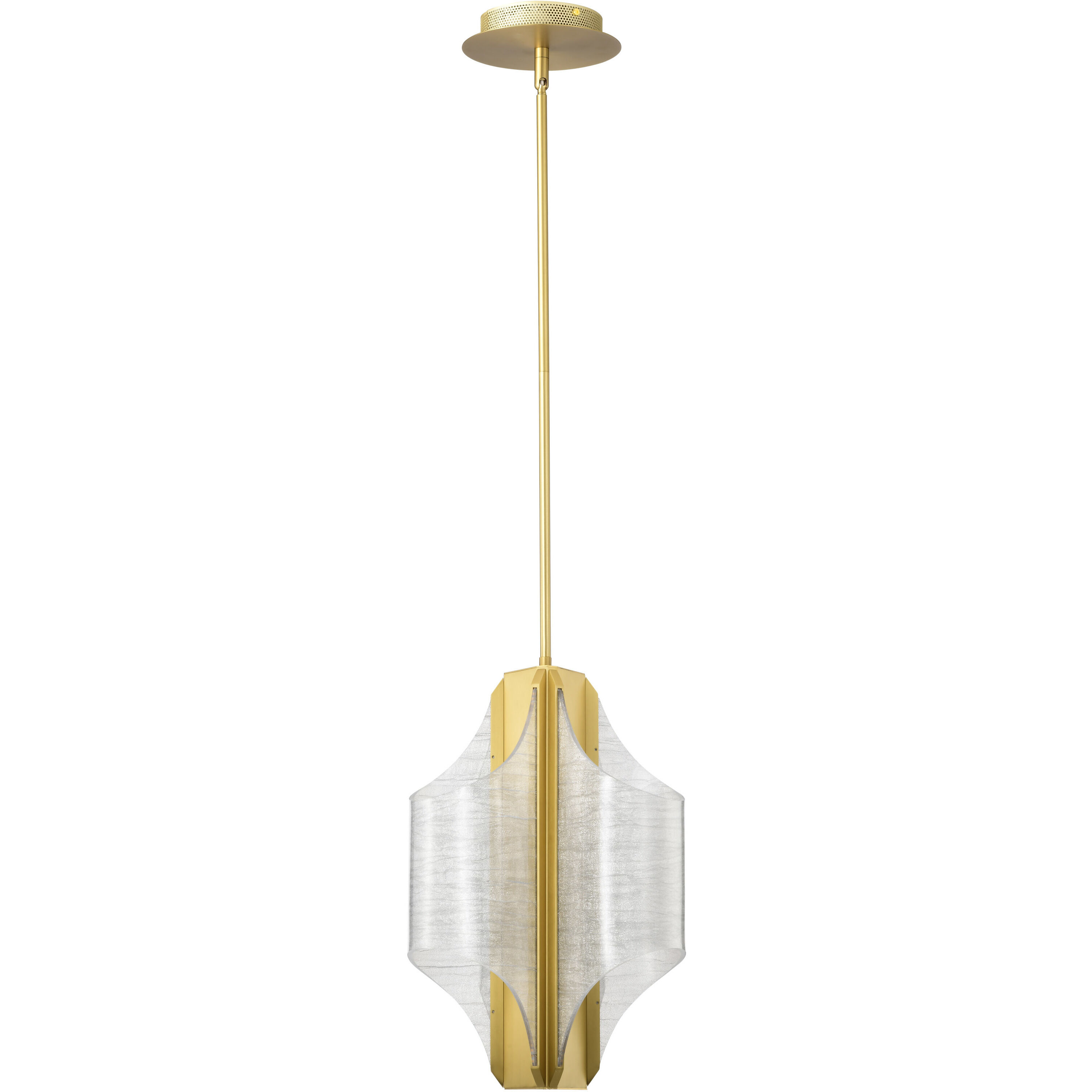 Idris LED 11.5 inch Vintage Brass Pendant Ceiling Light