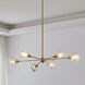 Helena 6 Light 18.5 inch Brushed Gold Chandelier Ceiling Light