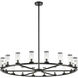 Revolve 18 Light 48.13 inch Clear Glass and Urban Bronze Chandelier Ceiling Light